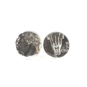 90% Silver State Quarter Heads & Tails Punch Out Stud Earrings