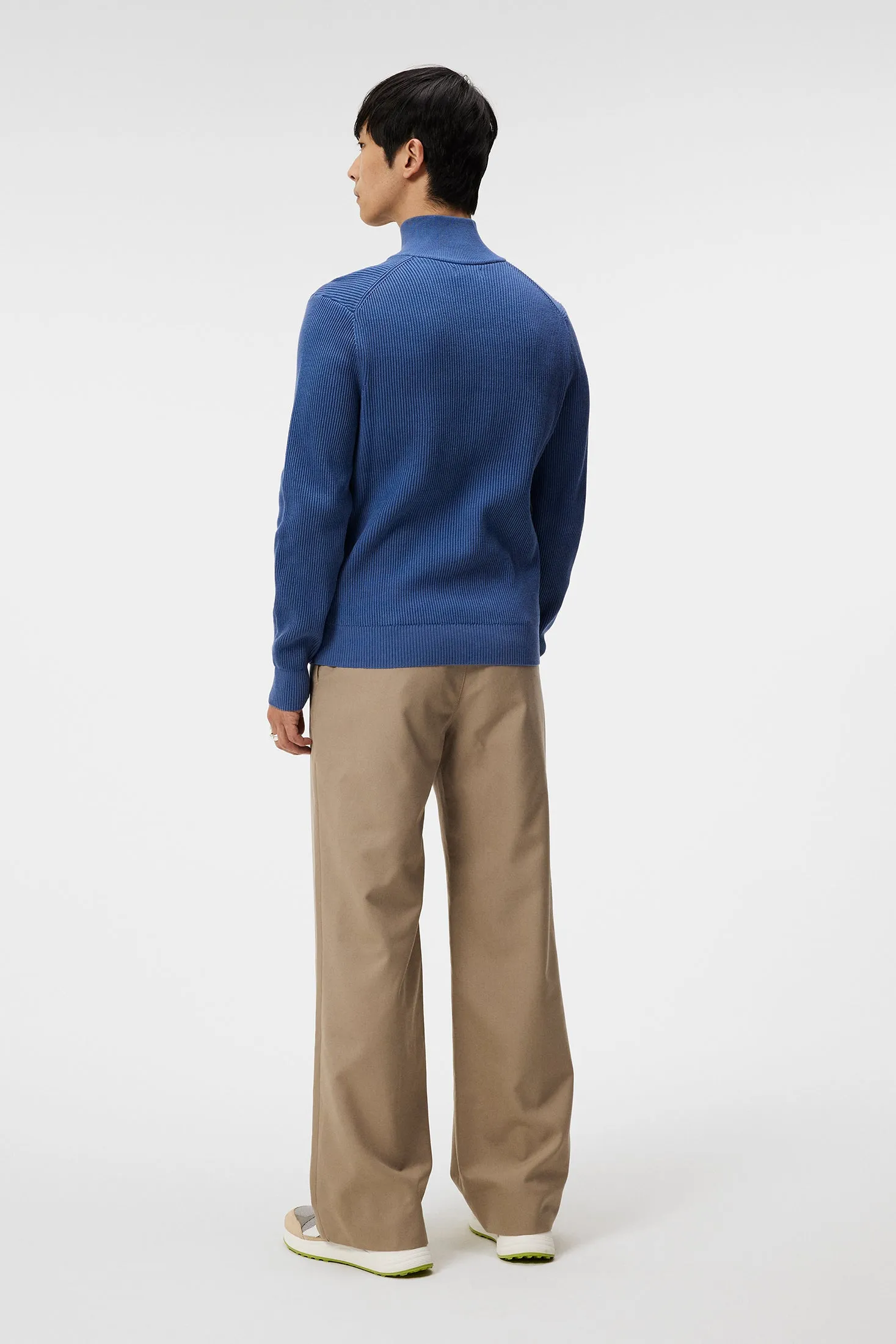 Alex Half Zip Knitted Sweater / Bijou Blue