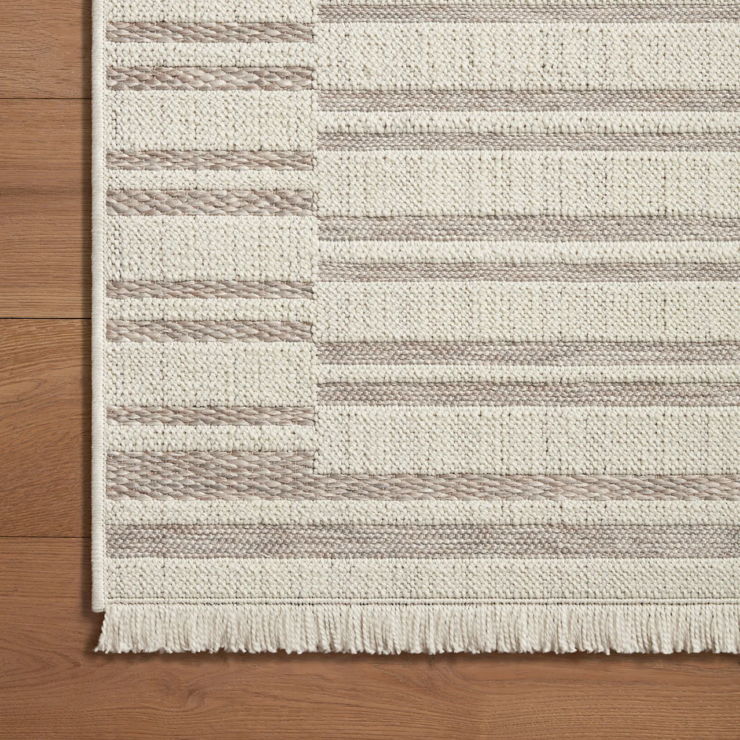 Amber Lewis x Loloi Malibu-03 Ivory/Dove Indoor/Outdoor Rug