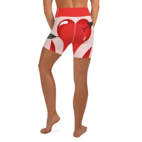 Arrow Heart Shaped Yoga Shorts