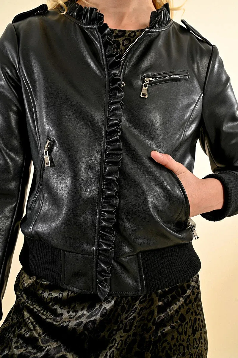 Black Faux Leather Jacket