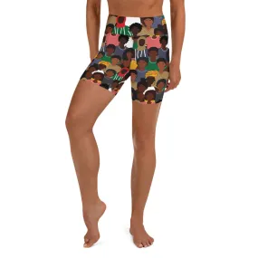 Black History Celebration Yoga Shorts