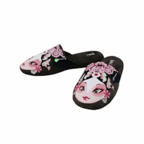 Chinese Opera Woman Slippers By Betta, Brown Princess Tiejing