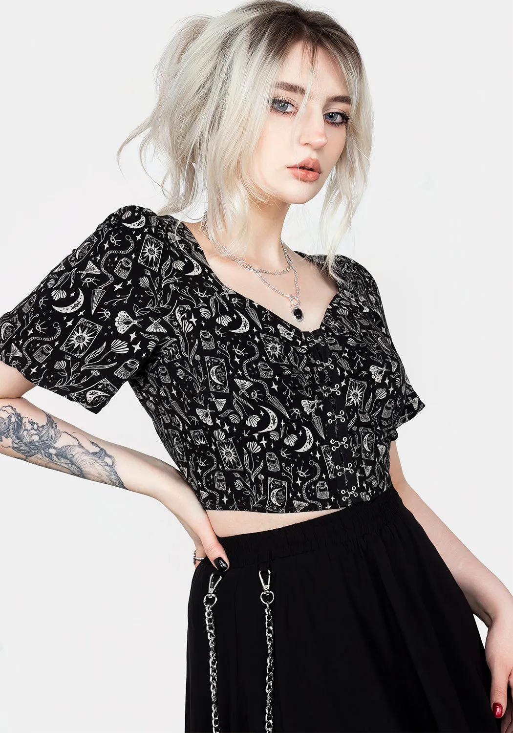 Craft Hook And Eye Crop Top