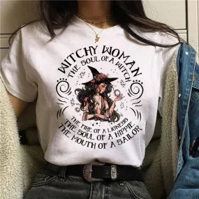 DressBetty - Women T-shirt Cartoon Witch Magic Kawaii Tshirt