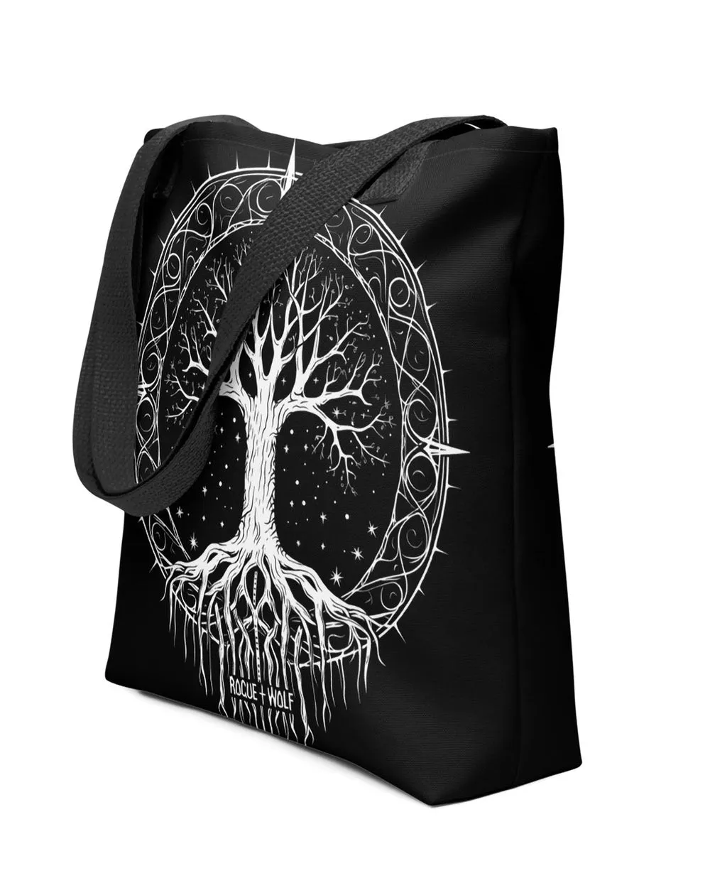 Eternal Growth Vegan Tote Bag - Women's Alt Goth Fashion Witchy Halloween Gift Dark Academia Style