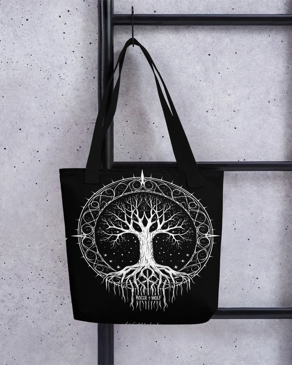 Eternal Growth Vegan Tote Bag - Women's Alt Goth Fashion Witchy Halloween Gift Dark Academia Style