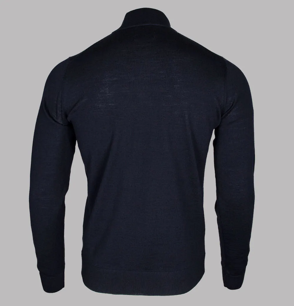 Farah Redchurch Merino Wool 1/4 Zip Jumper True Navy