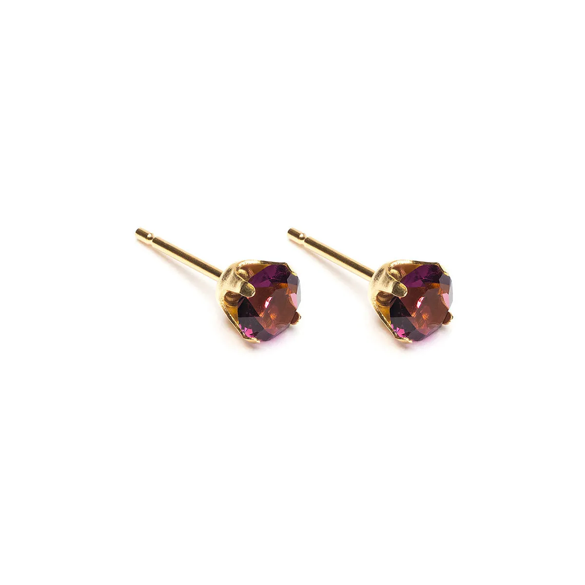 February Birthstone 5mm Earrings