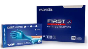 First Glove Essential 3.5 Mil Blue Nitrile Disposable Gloves