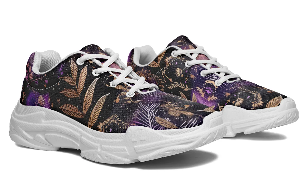 Galactic Bloom Chunky Sneakers - Light Breathable and Comfortable Sports Shoes with Platform Soles