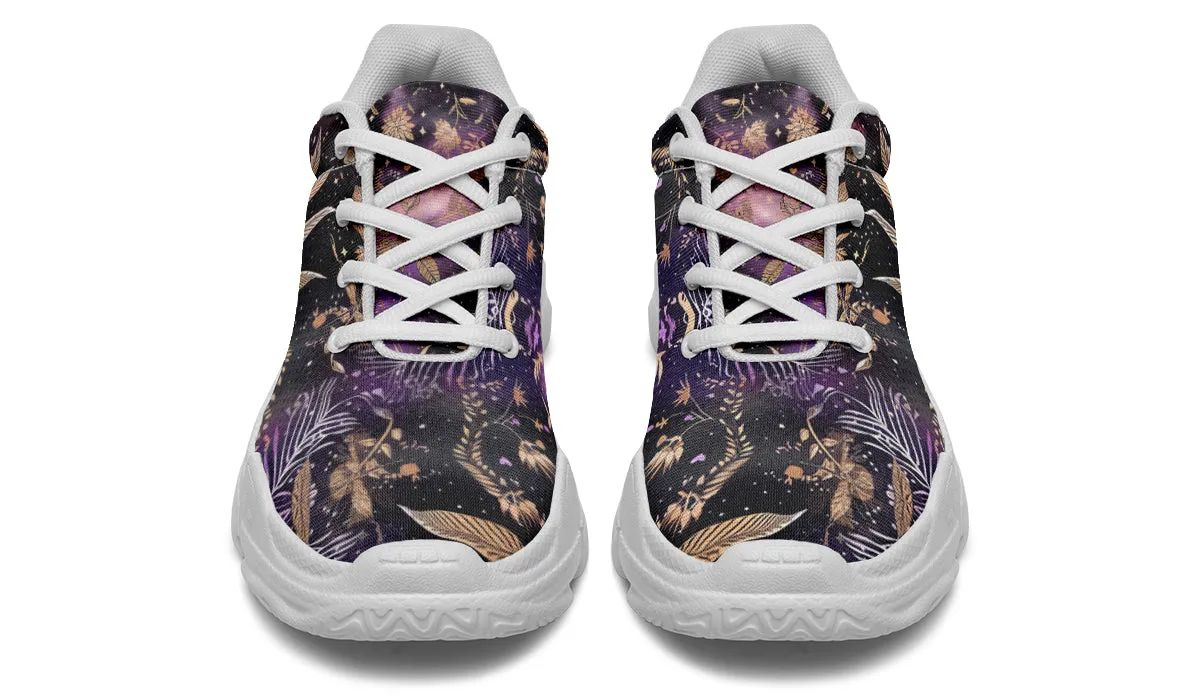 Galactic Bloom Chunky Sneakers - Light Breathable and Comfortable Sports Shoes with Platform Soles