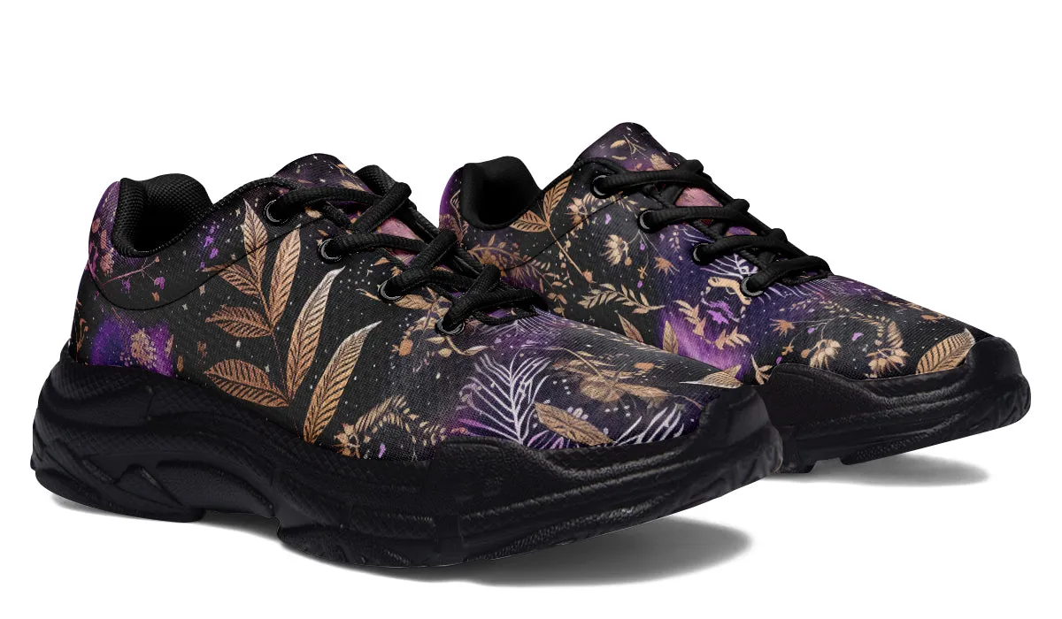 Galactic Bloom Chunky Sneakers - Light Breathable and Comfortable Sports Shoes with Platform Soles