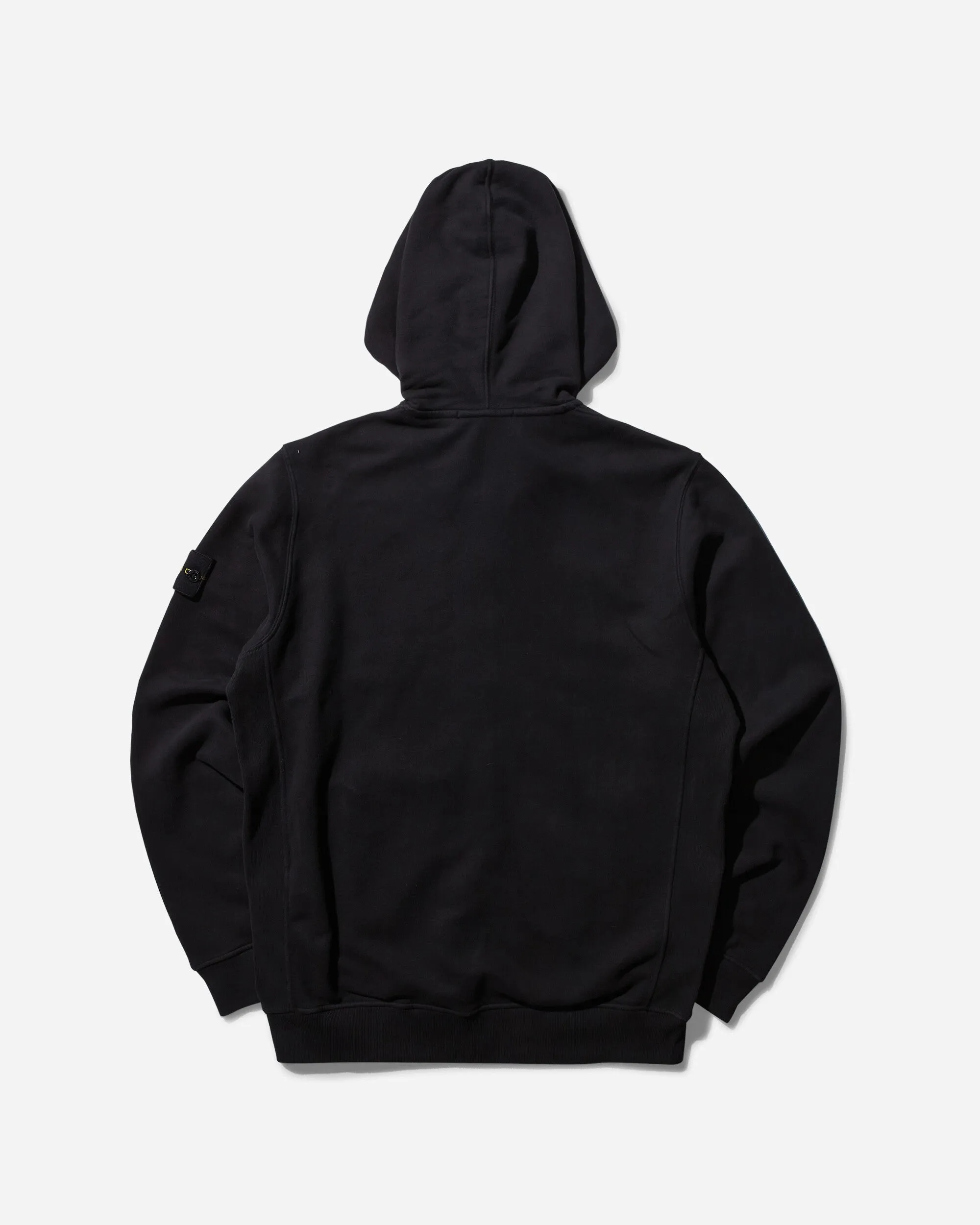 Men's Brushed Organic Cotton Fleece Zip Up Hoodie Black