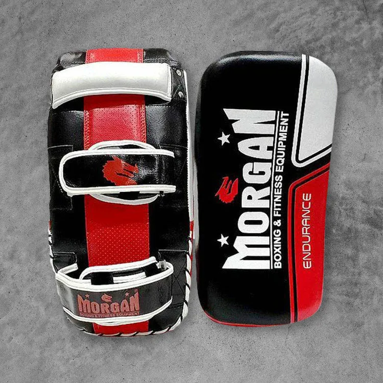 MORGAN ENDURANCE GEL LEATHER CURVED THAI PADS (PAIR)