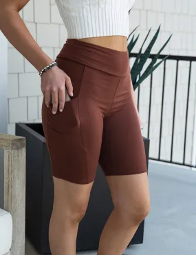 SA Exclusive Brown Biker Shorts