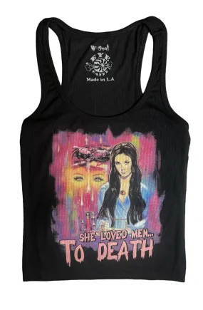 The Love Witch Ribbed Tank Top (Black)