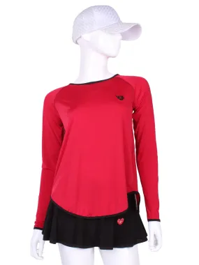 Tie Back Tee Long Sleeve Red